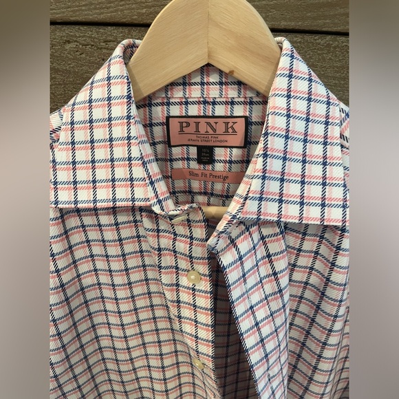 THOMAS PINK Slim Fit French Cuff Dress Shirt Size 15.5 - 39cm - Picture 2 of 3